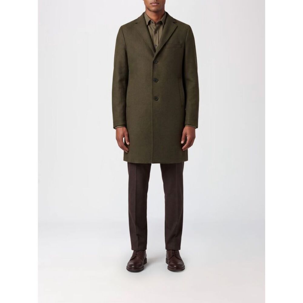 Harris Wharf London Single-Breasted Short Coat In 100% Virgin Wool With Lapels
